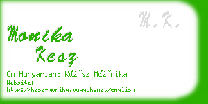 monika kesz business card